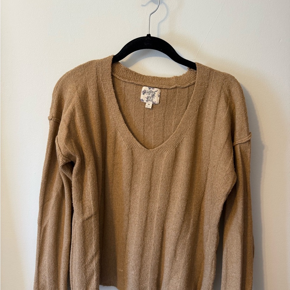 Cozy Brown V-Neck Sweater